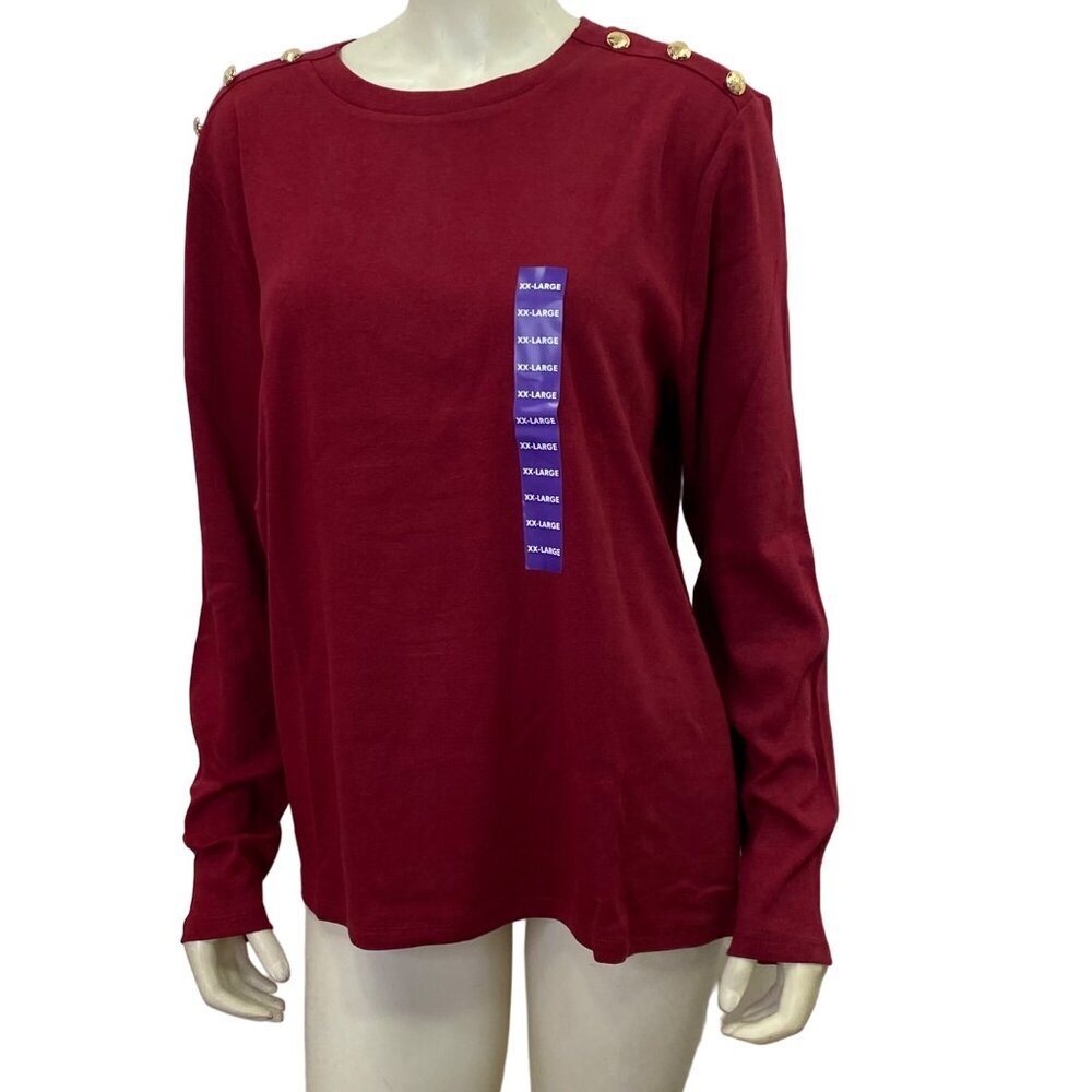 Rafaella‎ Women's Long Sleeve Tee XXLG NWT